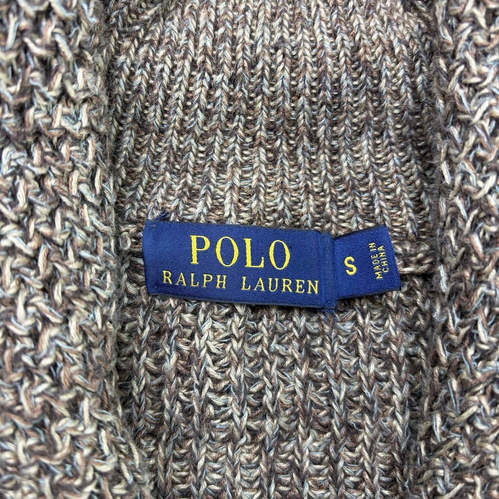 POLO RALPH LAUREN LINEN COTTON SHAWL COLLAR CARDIGAN KNIT SWEATER SZ SMALL - Picture 6 of 8